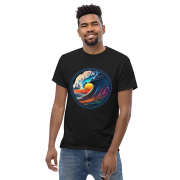 Men's Classic Cotton T-Shirt- Artistic Wave - Surf Collection