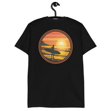 T-Shirt - Man with Surfboard with Sunset