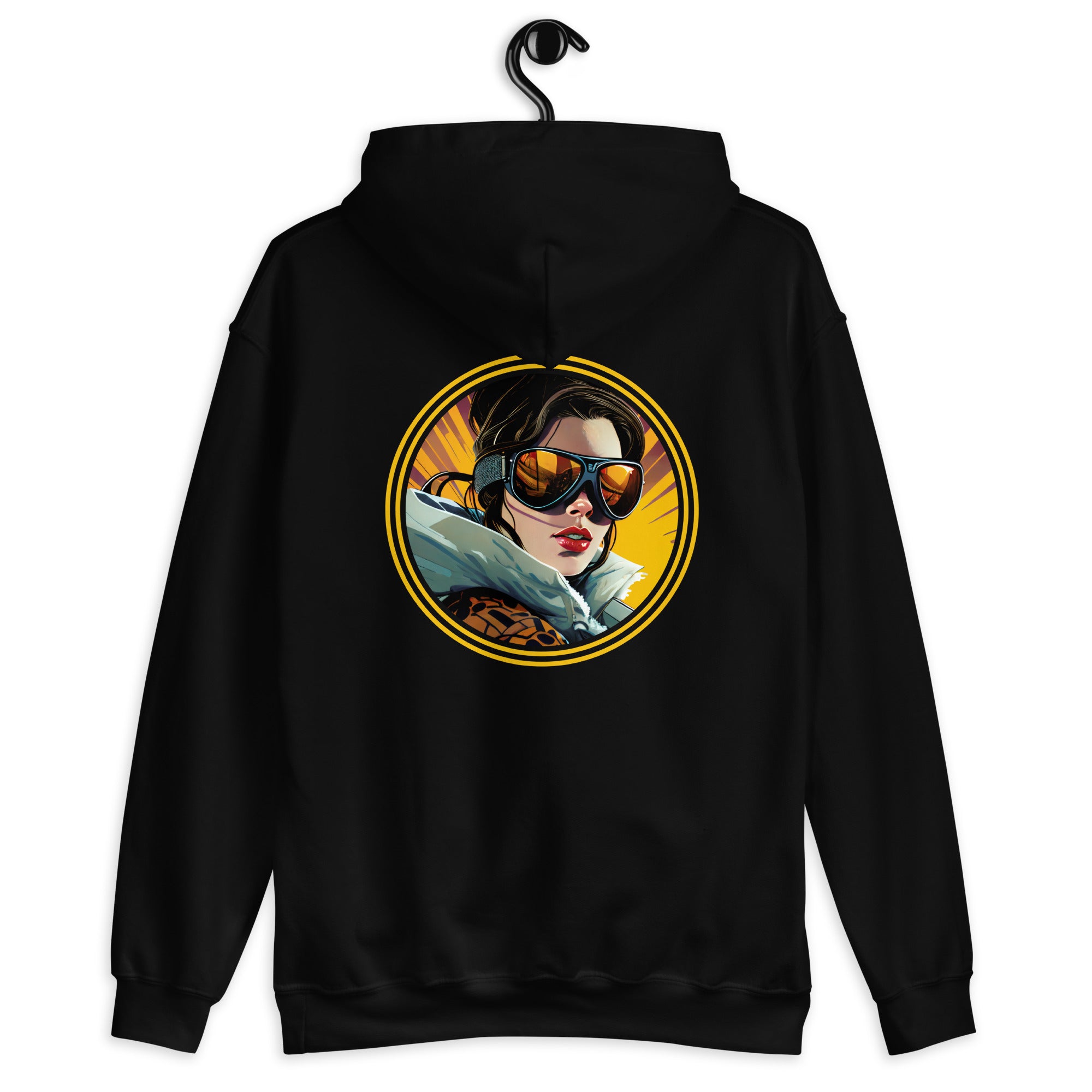 Hoodie Pop Art Power Collection - Woman with Cool Glasses