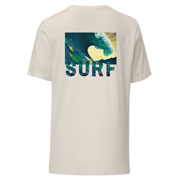 100% Cotton Unisex T-shirt for Men and Women - Artistic Wave - Surf Collection