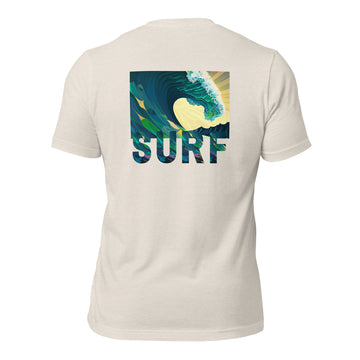 100% Cotton Unisex T-shirt for Men and Women - Artistic Wave - Surf Collection