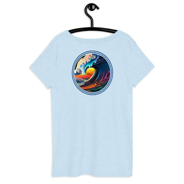 Women’s recycled v-neck t-shirt - Surf Collection