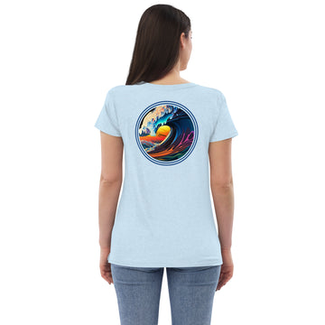 Women’s recycled v-neck t-shirt - Surf Collection