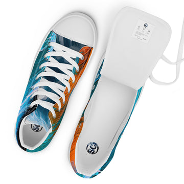 Surf Collection High top canvas shoes - Wave design