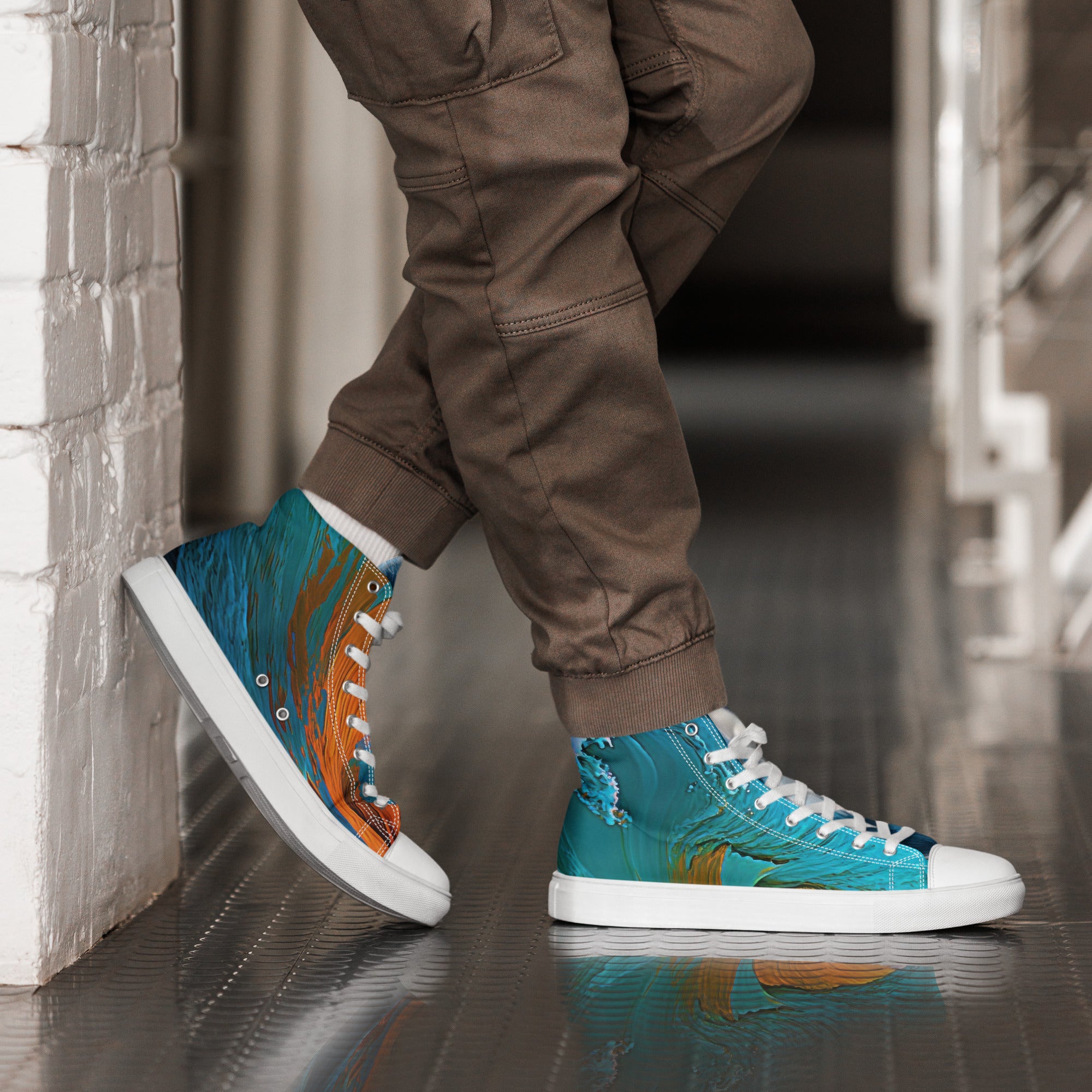 Surf Collection High top canvas shoes - Wave design