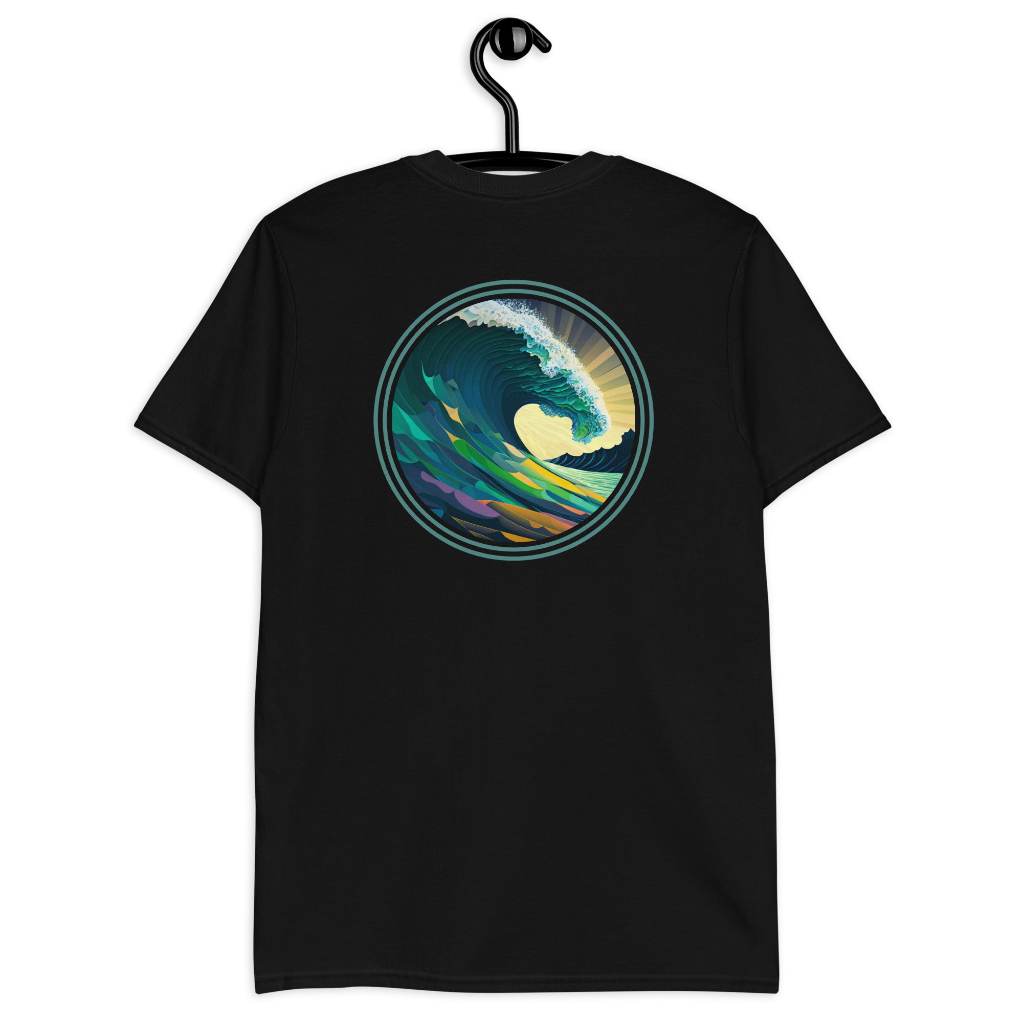 T-Shirt Blue and Green Wave - Artistic - Surf Collection