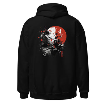 Hoodie - Warrior with Red Moon