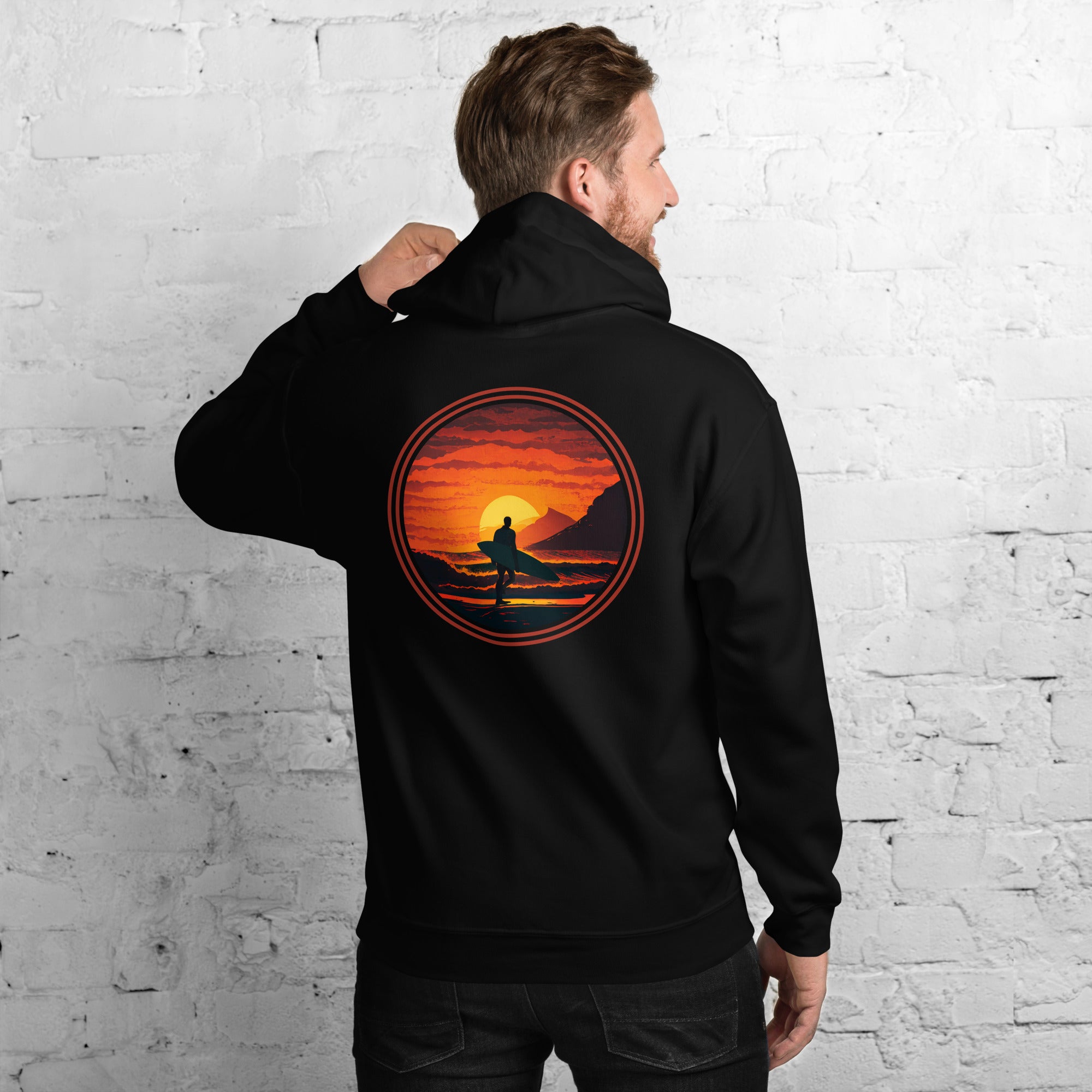Hoodie Surf Collection Red Sunset